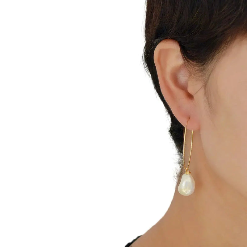 Baroque Pearls Large Earrings for Women