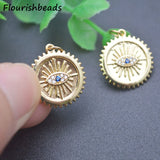 Evil Eye Nickel Plated Charms for Jewelry Making