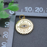 Evil Eye Nickel Plated Charms for Jewelry Making