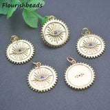 Evil Eye Nickel Plated Charms for Jewelry Making