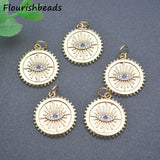Evil Eye Nickel Plated Charms for Jewelry Making