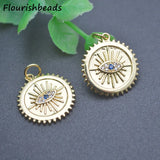 Evil Eye Nickel Plated Charms for Jewelry Making