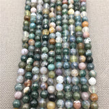 Round Faceted Aquatic Agates Loose Beads For Jewelry Making 5Strands/lot