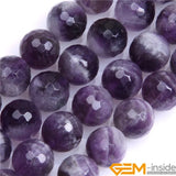 Faceted Dream Lace Amethyst Beads 15 inch Strand 8mm 10mm 12mm