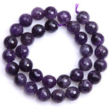 Faceted Dream Lace Amethyst Beads 15 inch Strand 8mm 10mm 12mm
