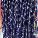Round Faceted Natural Sapphires Stone Beads For Jewelry Making 2-2.5/3-3.5mm