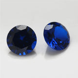 Lab Dark Sapphire Synthetic Spinel Round Faceted Loose Gemstones Various Sizes