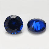 Lab Dark Sapphire Synthetic Spinel Round Faceted Loose Gemstones Various Sizes