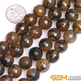 Yellow Crackle Agate Beads Natural Stone DIY Bracelet Necklace Making