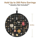 Round Felt Jewelry Storage Hanging Bag Wall-Mounted Display Rack