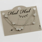 Round Figured Lux Double Chain Anklets