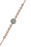 Zircon Flower Rose 925 Silver Bracelet, Women's Charm Bracelet