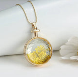Colorful Round Flower Necklace Pendant for Women