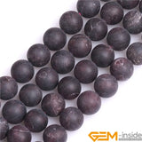 Frosted Matte Red Garnet Stone Beads DIY Loose Beads 15 Inch