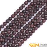Frosted Matte Red Garnet Stone Beads DIY Loose Beads 15 Inch