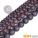 Frosted Matte Red Garnet Stone Beads DIY Loose Beads 15 Inch