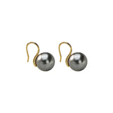 Grey Pearl Stud Earrings 925 Sterling Silver French Style Anniversary Jewelry