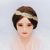 Vintage Style Golden Olive Leaves Tiara Crown