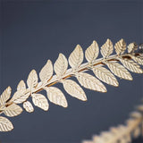 Vintage Style Golden Olive Leaves Tiara Crown