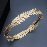 Vintage Style Golden Olive Leaves Tiara Crown