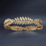 Vintage Style Golden Olive Leaves Tiara Crown