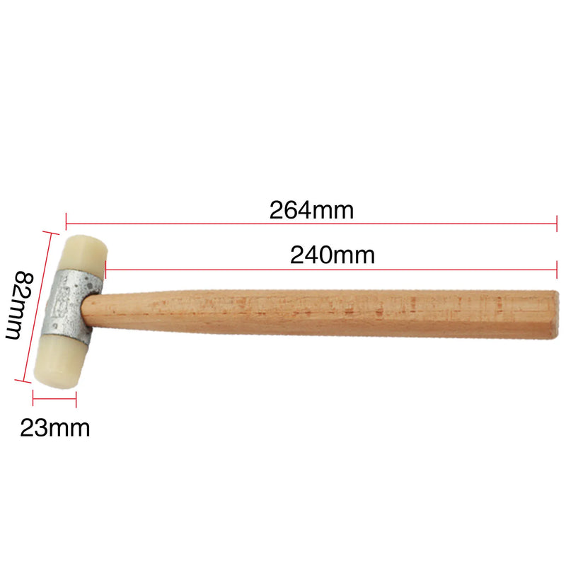 Rubber Hammer with Wooden Handle for DIY Crafts