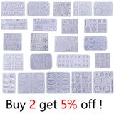 Round Heart Earring Pendant Silicone Mold Resin Mold DIY Necklace Keychain
