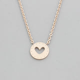 Heart Pendant Necklace Stainless Steel Love Necklace