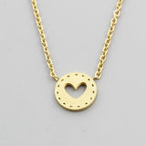 Heart Pendant Necklace Stainless Steel Love Necklace