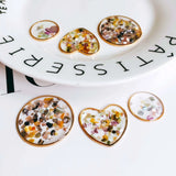 Heart Resin Pendant Eardrop DIY Necklace Earring Accessories Charms 4pcs