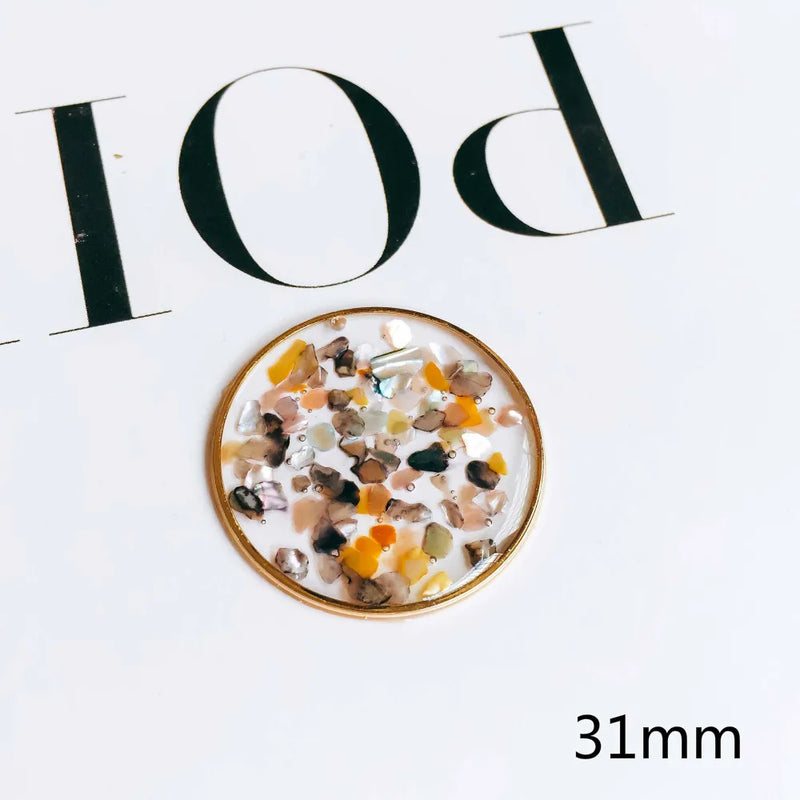 Heart Resin Pendant Eardrop DIY Necklace Earring Accessories Charms 4pcs