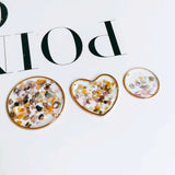 Heart Resin Pendant Eardrop DIY Necklace Earring Accessories Charms 4pcs