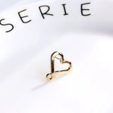 Round Heart Ring Shape Plated Earring Setting Ear Drop Accessories DIY Material