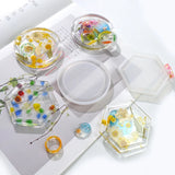 Hexagonal Resin Tray Mold Jewelry Soap Candle Holder Epoxy Casting Molds