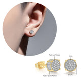 Hip Hop Ice Studded Earring for Men Iced Out Zircon Piercing Ear Accessories