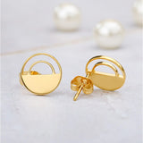 Round Hollow Earrings Women Jewelry Girl Nice C001