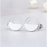 Round Hollow Earrings Women Jewelry Girl Nice C001