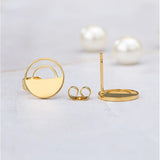 Round Hollow Earrings Women Jewelry Girl Nice C001