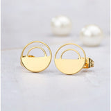 Round Hollow Earrings Women Jewelry Girl Nice C001