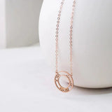 Round Hollow Nameplate 1-3 Name Necklace Men Women Silver Personalized Jewelry