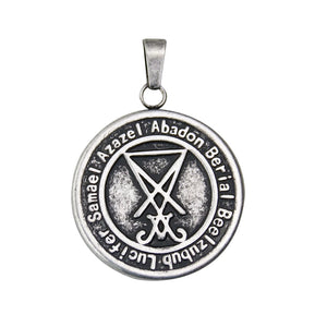Satan Sheep Head Pendant Necklace Evil Symbol Jewelry