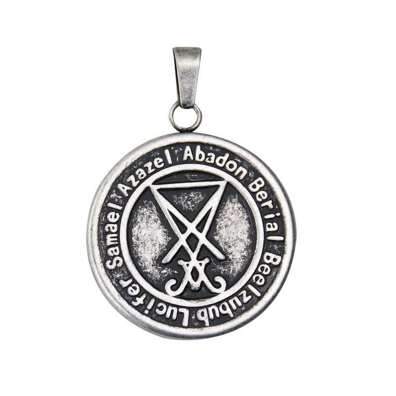 Satan Sheep Head Pendant Necklace Evil Symbol Jewelry