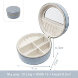 Mini Round Jewelry Box Earring Ring Organizer