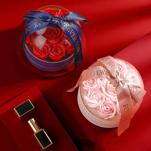 9 Roses Flower Jewelry Storage Set Box Necklace Ring Earring Organizer