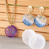 Round Keychain Silicone Mold Coaster Resin Mold Epoxy Casting Molds