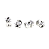 Round Knot Dress Shirt Studs Set (4pcs)