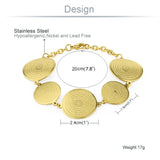 Lady Link Chain Bracelet - Spanish Prayer Bible - Stainless Steel Bangle