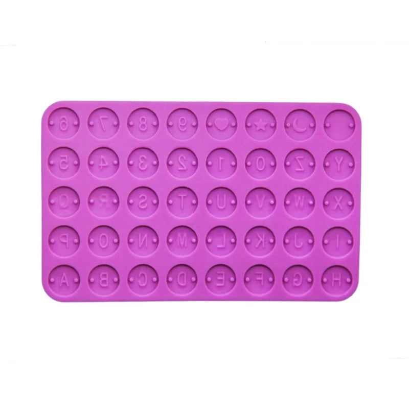 Round Letter Mold for Resin Crafting Jewelry Charm