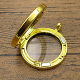 Round Magnet Floating Locket 2PCS/Lot Memory Photo Box Necklace