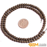 Matte Frost Pyrite Stone Beads 15 Inches Strand 6mm-12mm
